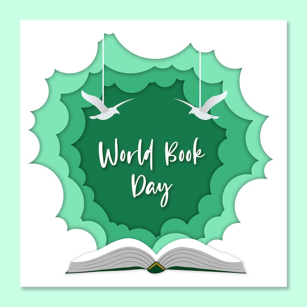 PSD world book day social media design