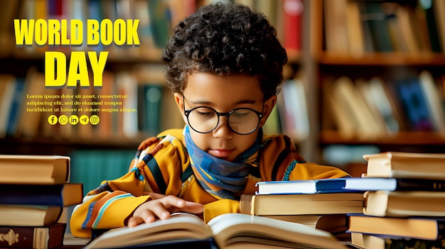 World book day social media post template