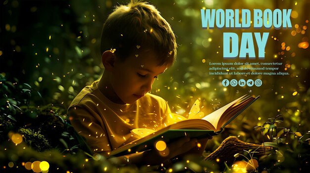 World book day social media post template