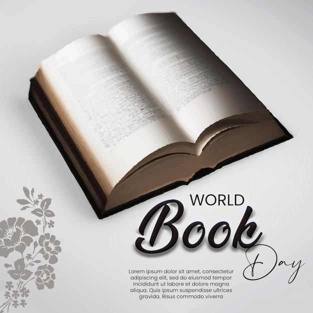 PSD world book day social media template