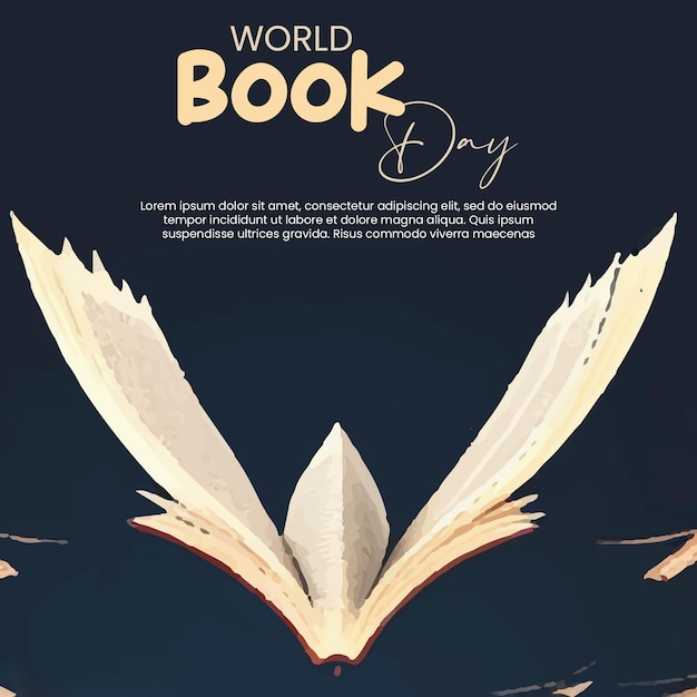 PSD world book day social media template