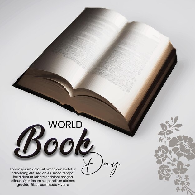 PSD world book day social media template