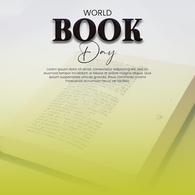 PSD world book day social media template