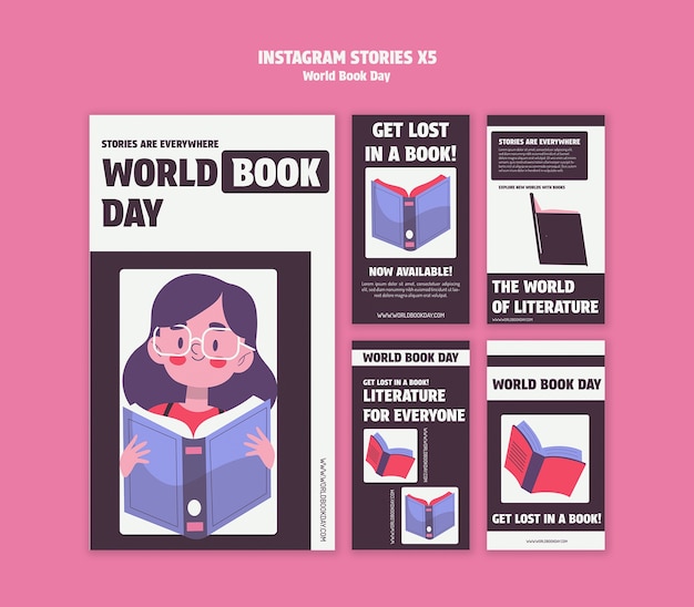 PSD world book day template design