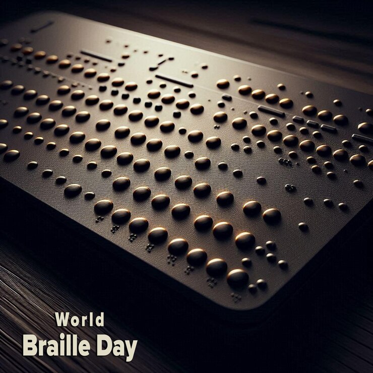 PSD world braille day post banner design template