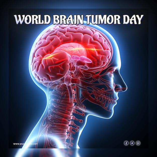 PSD Всемирный день опухоли мозга и всемирный день инсульта для постов в социальных сетях