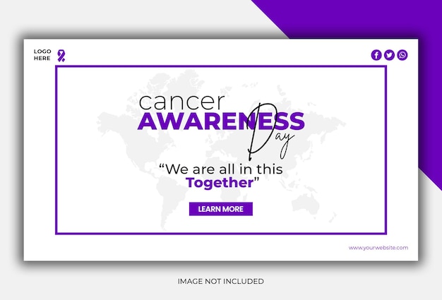 World cancer awareness day web banner social media post template