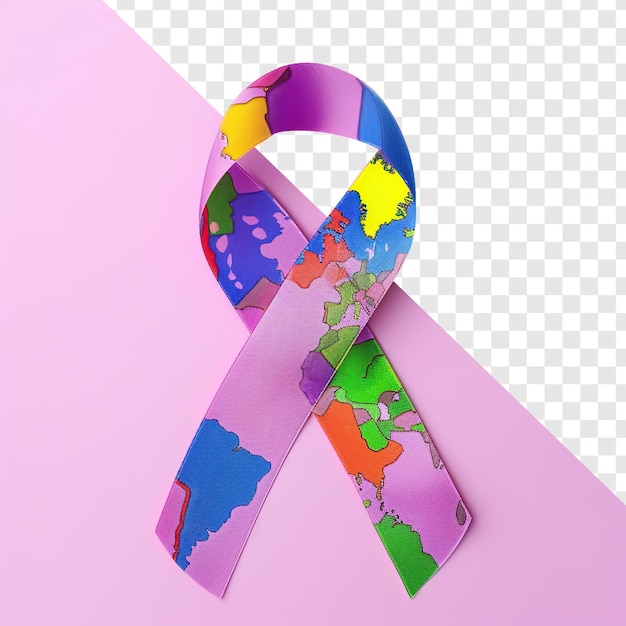 PSD world cancer day awareness ribbon symbol