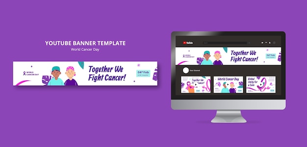 PSD 世界がんデーに関する youtube バナー