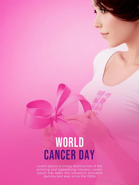 World cancer day background design