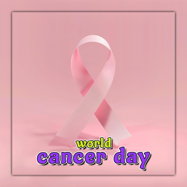 World cancer day background for social media post design