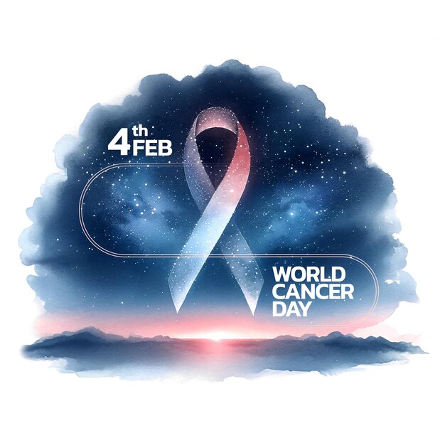 World cancer day background Social media post template