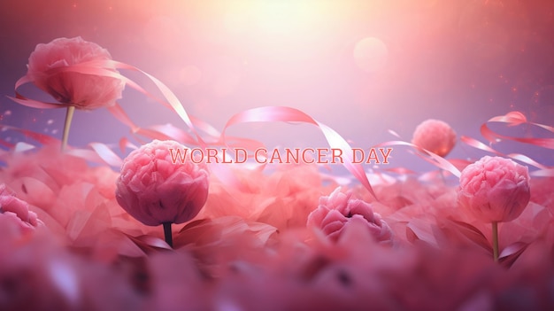 Шаблон и баннер всемирного дня борьбы с раком