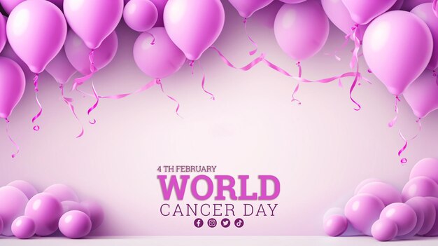 World cancer day background template