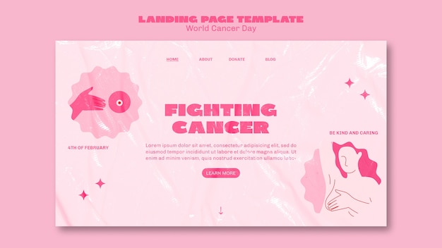 World cancer day landing page design