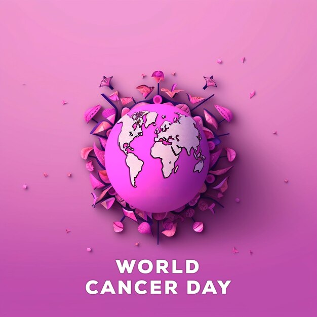 PSD world cancer day poster template