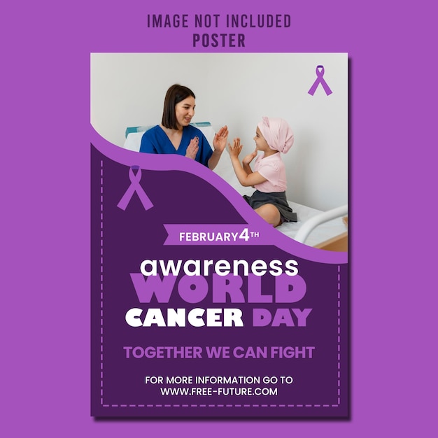 world cancer day poster template