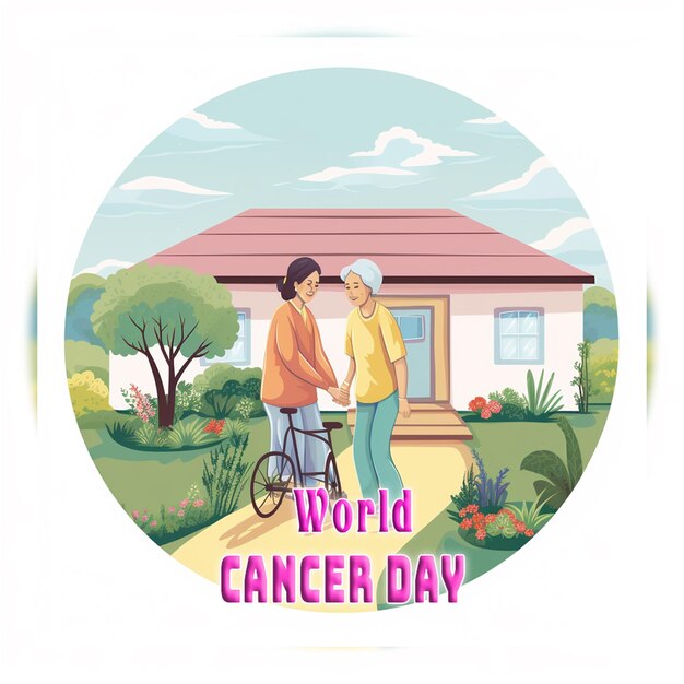 World cancer day in realistic style