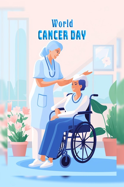 world cancer day in realistic style