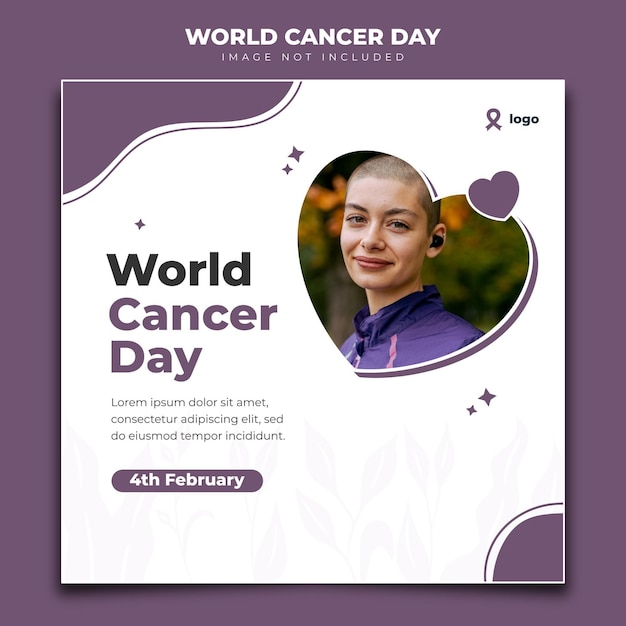 World cancer day social media post template