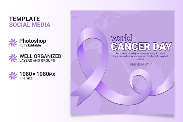 world cancer day social media post