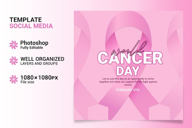 PSD world cancer day social media post