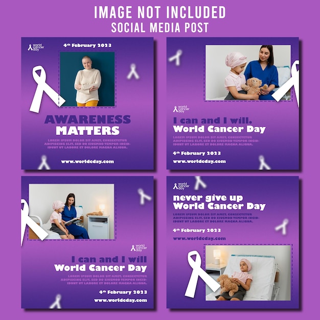 world cancer day social media post
