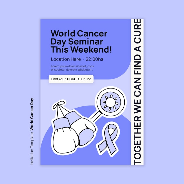 PSD world cancer day template design