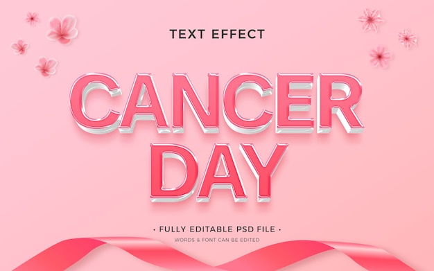 PSD world cancer day text effect