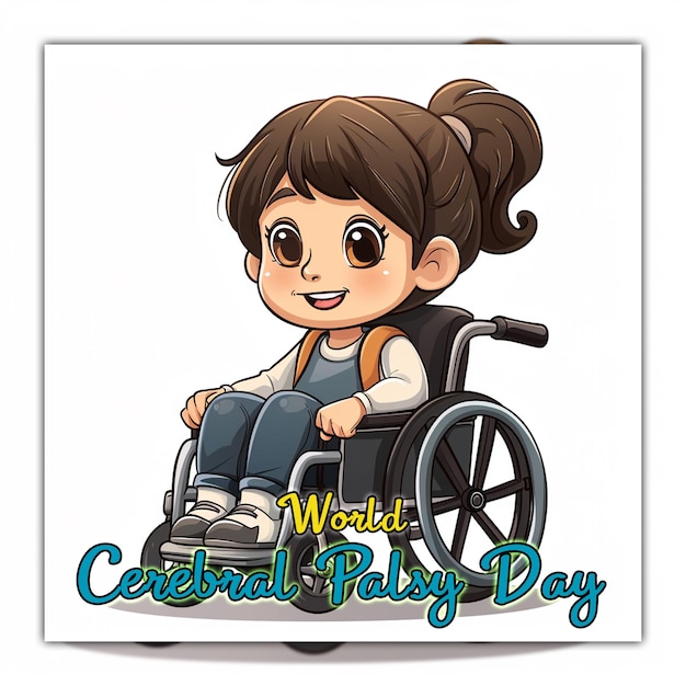 PSD world cerebral palsy day international day of people with disability for social media post design