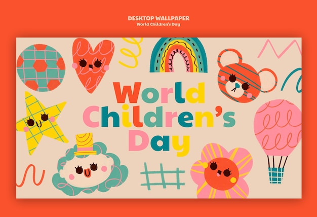 world children's day celebration template