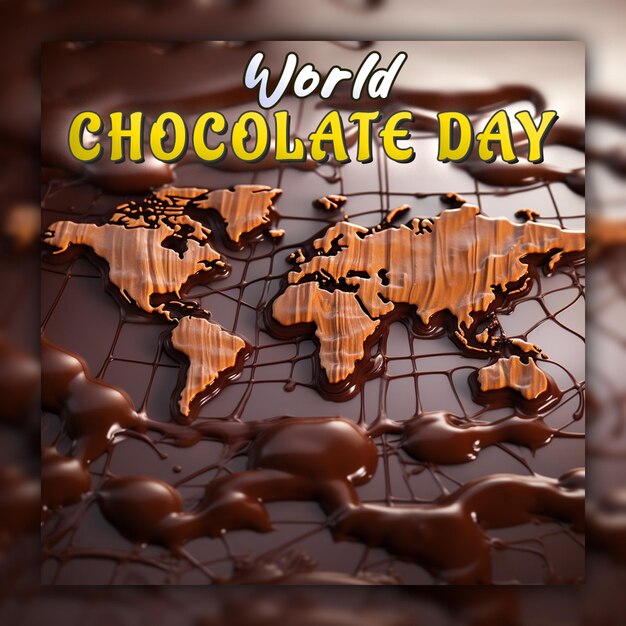 PSD world chocolate day background