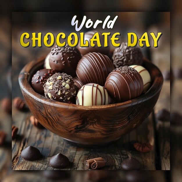 Premium PSD World chocolate day background