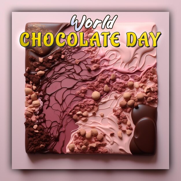 PSD world chocolate day background