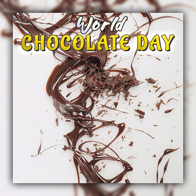 PSD world chocolate day background