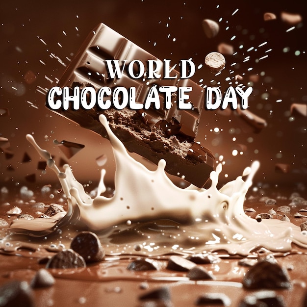 PSD world chocolate day background