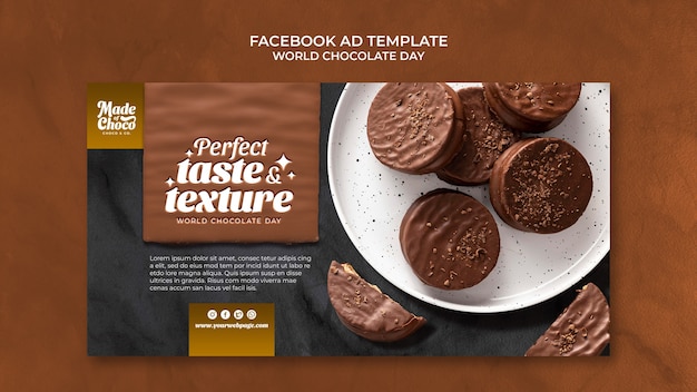 PSD world chocolate day facebook template