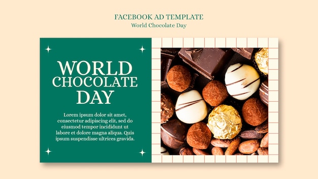 Modello facebook per la giornata mondiale del cioccolato