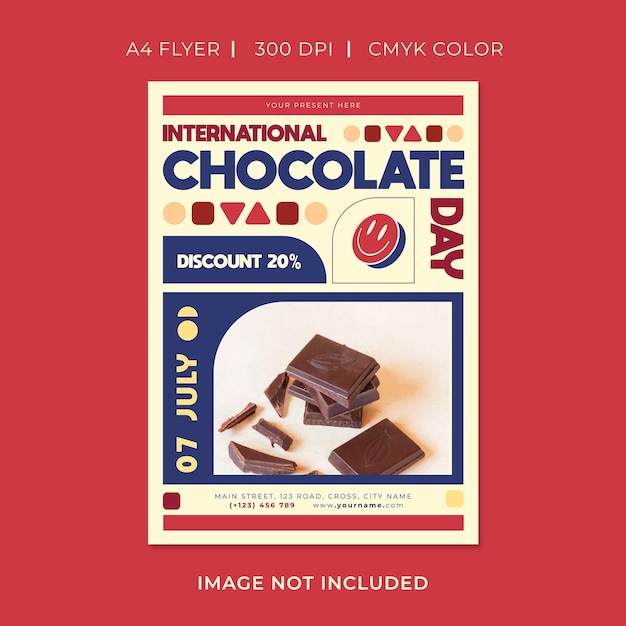 World chocolate day flyer