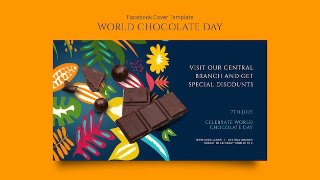 PSD Шаблон всемирного дня шоколада