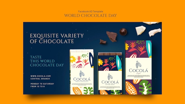 PSD modello per la giornata mondiale del cioccolato