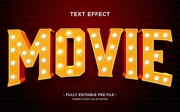 PSD world cinema day text effect