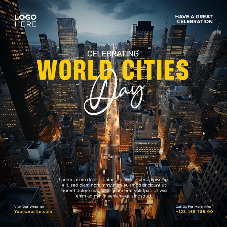 PSD world cities day social media instagram post template