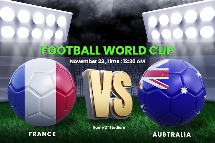 PSD world cup group stage matches france vs australia scoreboard broadcast or world cup soccer template