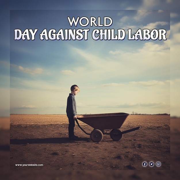 PSD world day against child labor with children working for the necessities of life