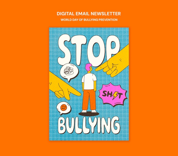 PSD world day of bullying prevention template design