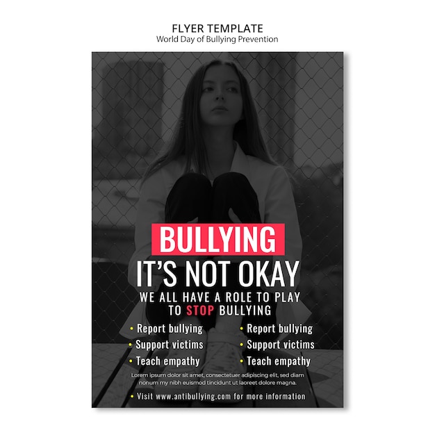 PSD world day of bullying prevention template design