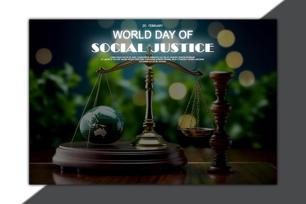 PSD Знамя всемирного дня социальной справедливости