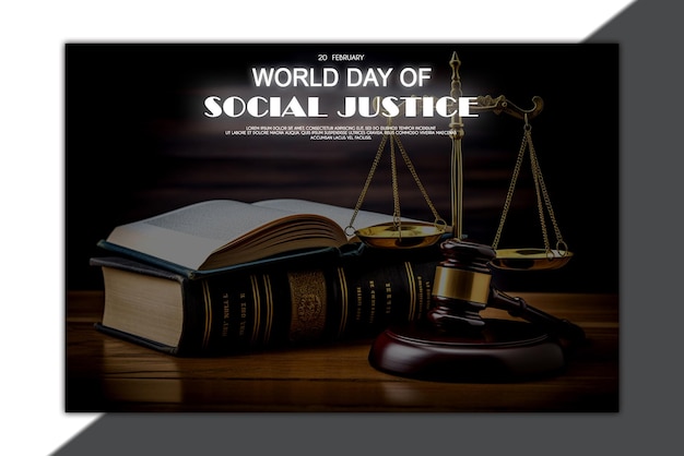 PSD Знамя всемирного дня социальной справедливости