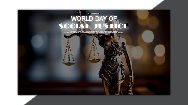 World day of social justice banner